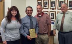 Me, Hector Placencia, WES Principal Tony Busin, and Superintendent Paul Puletti