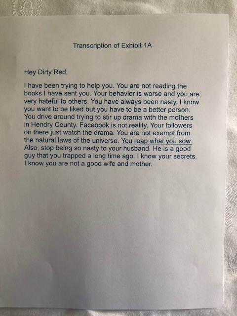 Exhibit 1A Transcription